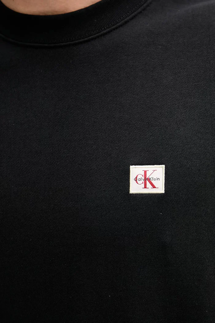 CALVIN KLEIN JEANS Суичър мъжки в черно с изчистен дизайн LV04RC273G