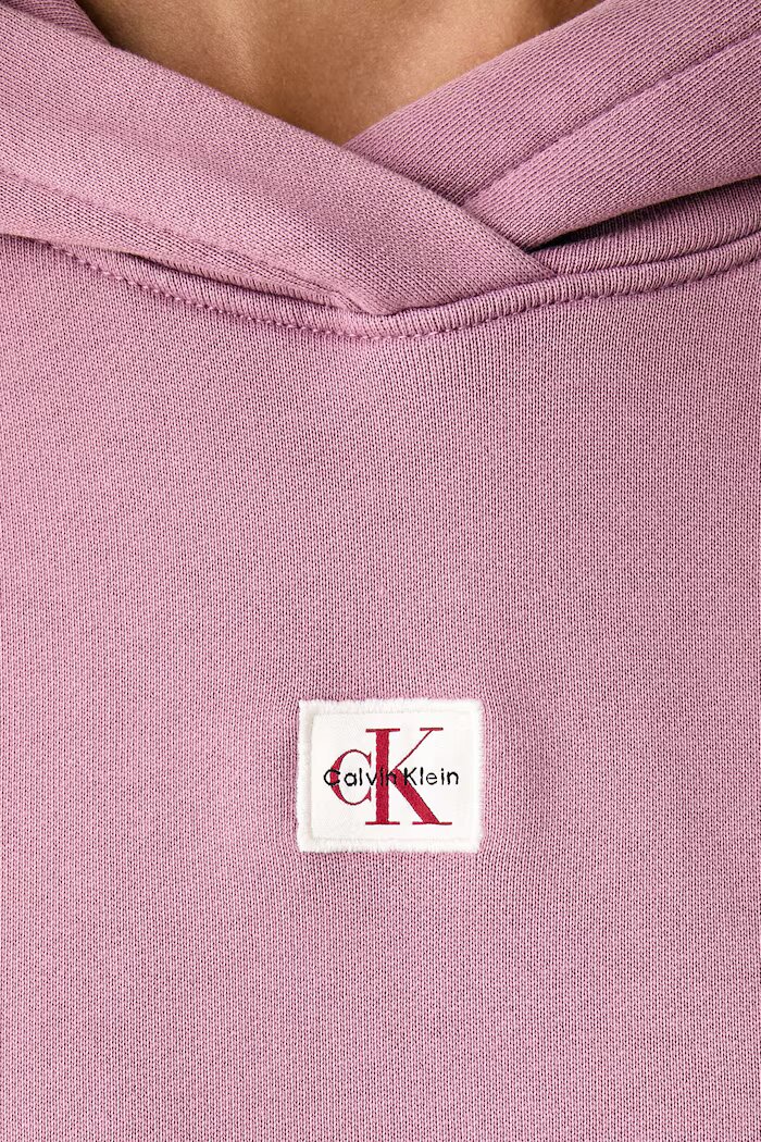 CALVIN KLEIN JEANS суичър с качулка дамски с памук розов LV047H223G