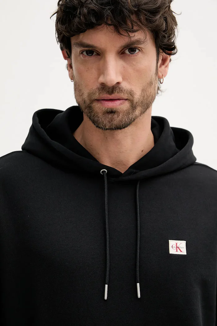 CALVIN KLEIN JEANS Суичър с качулка мъжки от памук черен LV04RC274G
