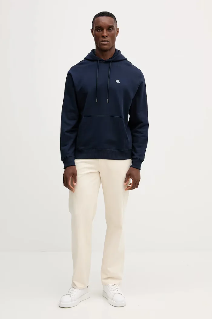 CALVIN KLEIN JEANS Суичър с качулка мъжки от памук тъмносин LV04RC297G