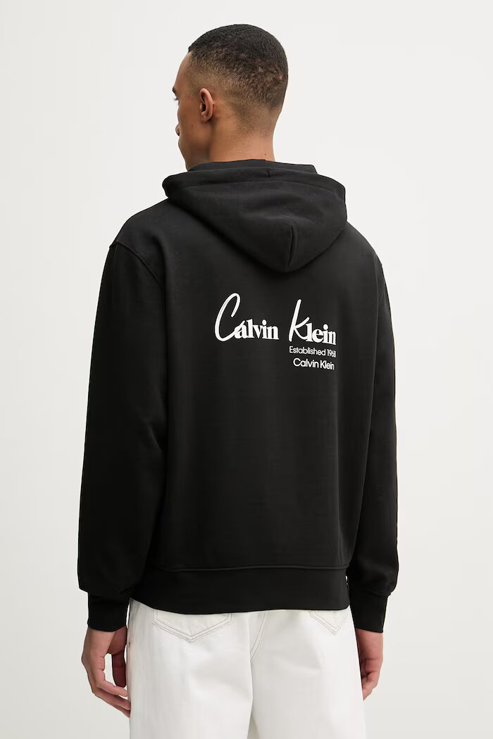 CALVIN KLEIN JEANS Суичър с качулка мъжки памучен черен LV04RF234G