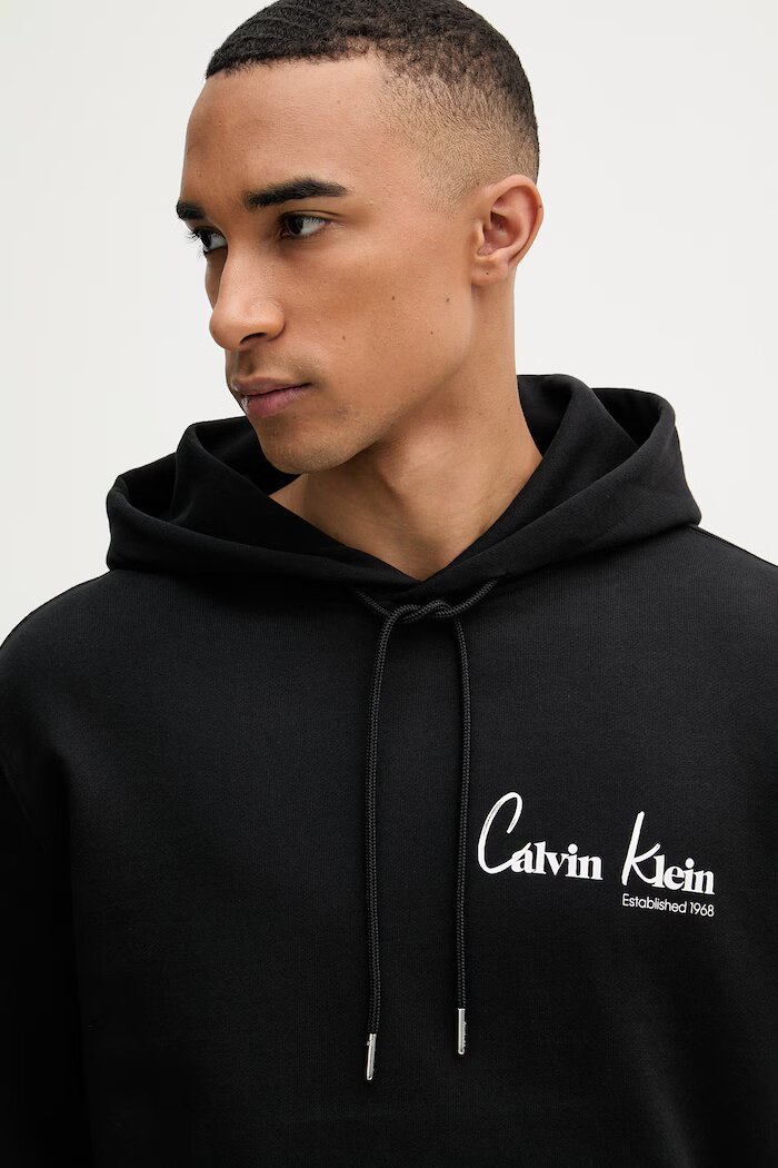 CALVIN KLEIN JEANS Суичър с качулка мъжки памучен черен LV04RF234G