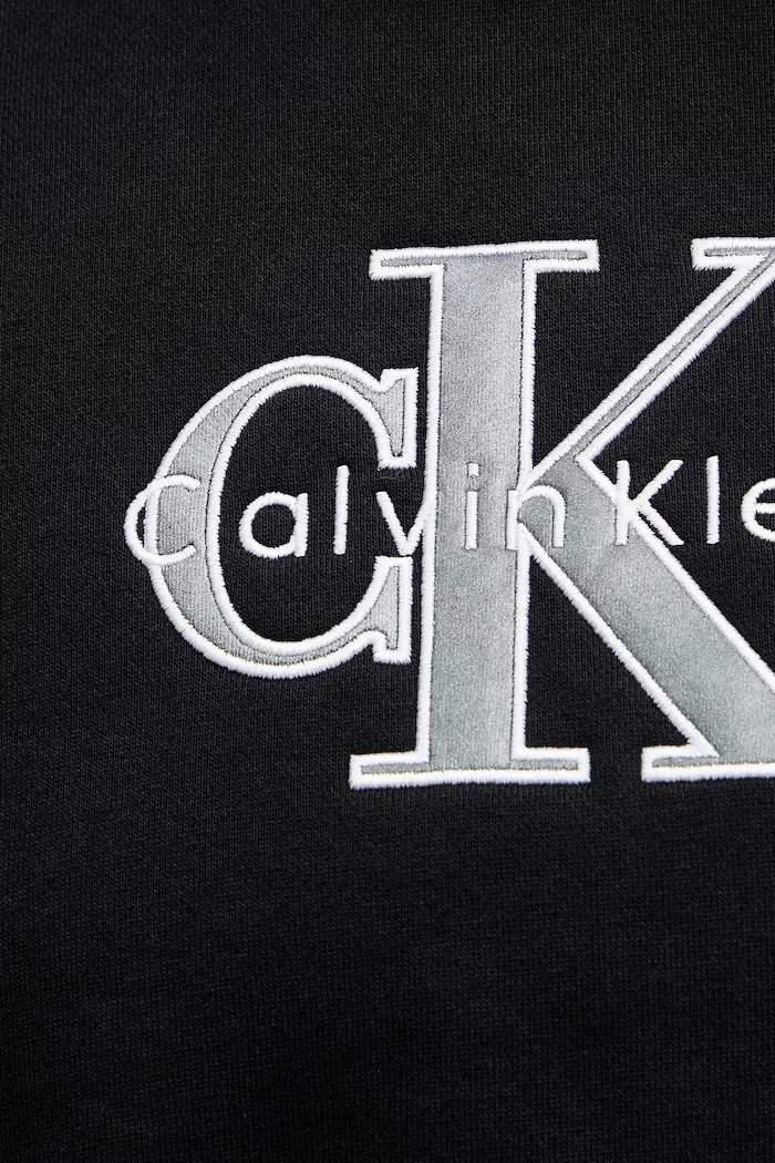 CALVIN KLEIN JEANS Суичър в черно с апликация LV047E825G