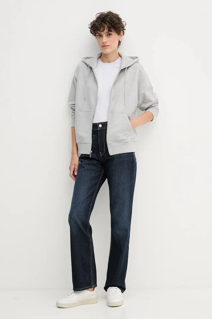CALVIN KLEIN JEANS Суичър в черно с качулка с изчистен дизайн LV047B237G