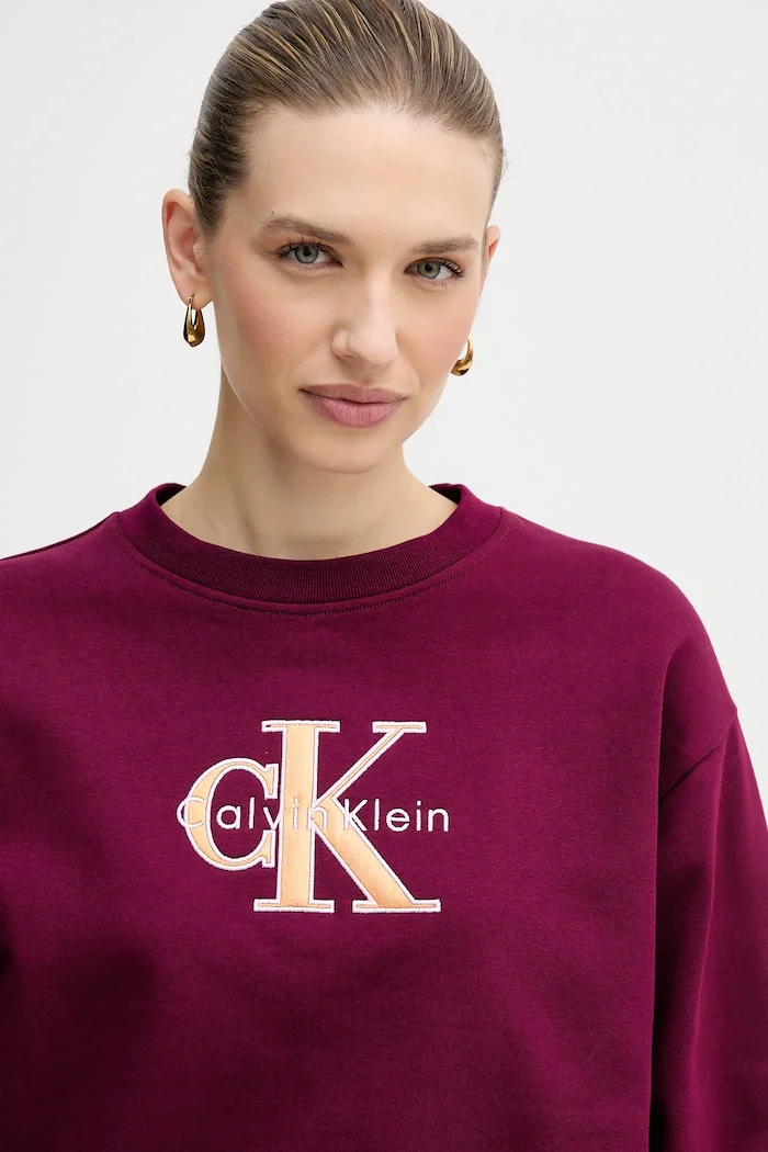 CALVIN KLEIN JEANS Суичър в лилаво с апликация LV047E825G