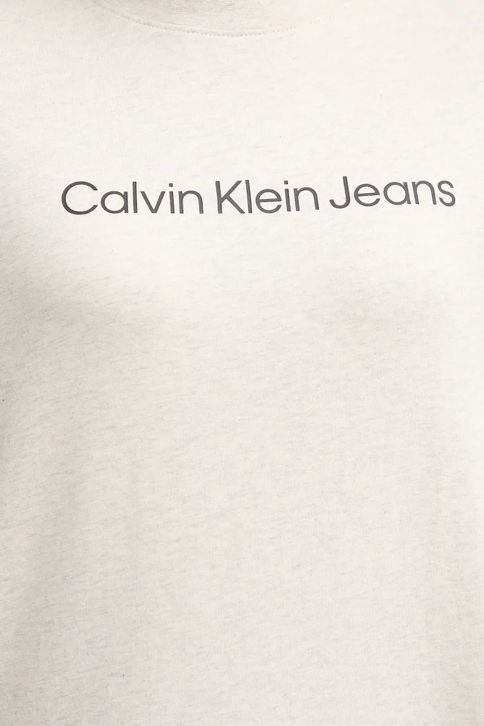 CALVIN KLEIN JEANS тениска дамска от памук бежова LV047C912G