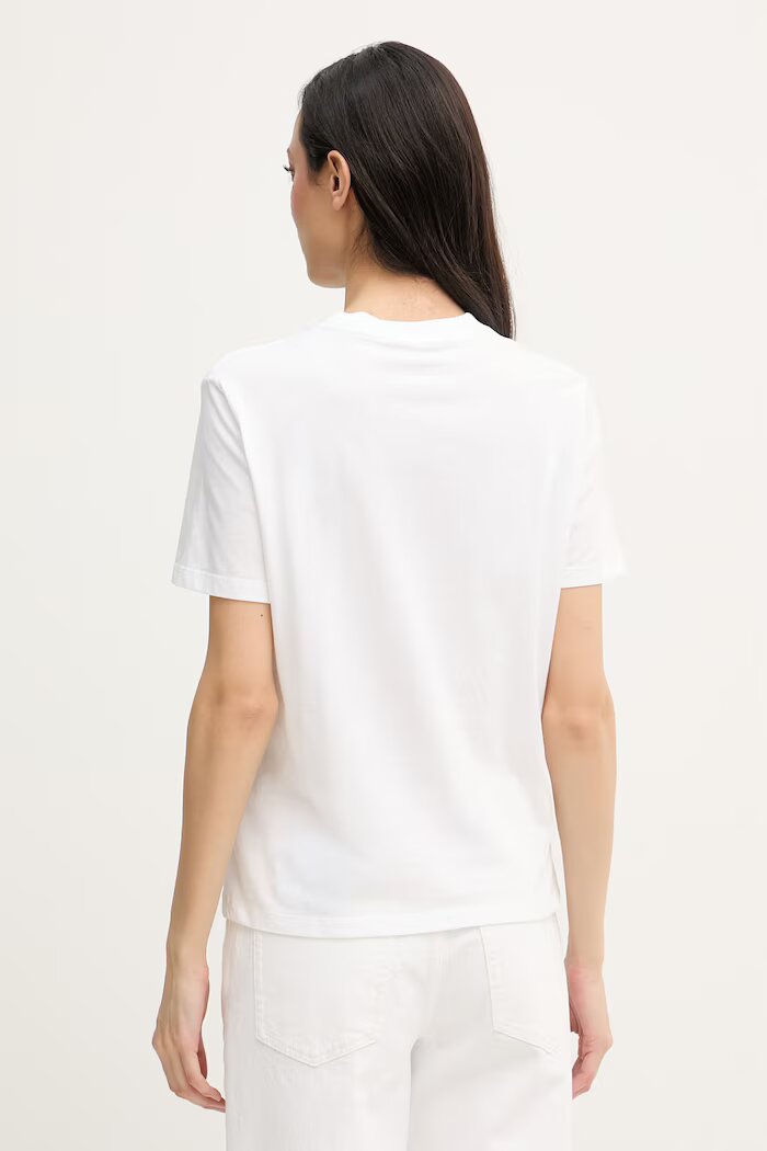 CALVIN KLEIN JEANS тениска дамска от памук бяла LV047C811G