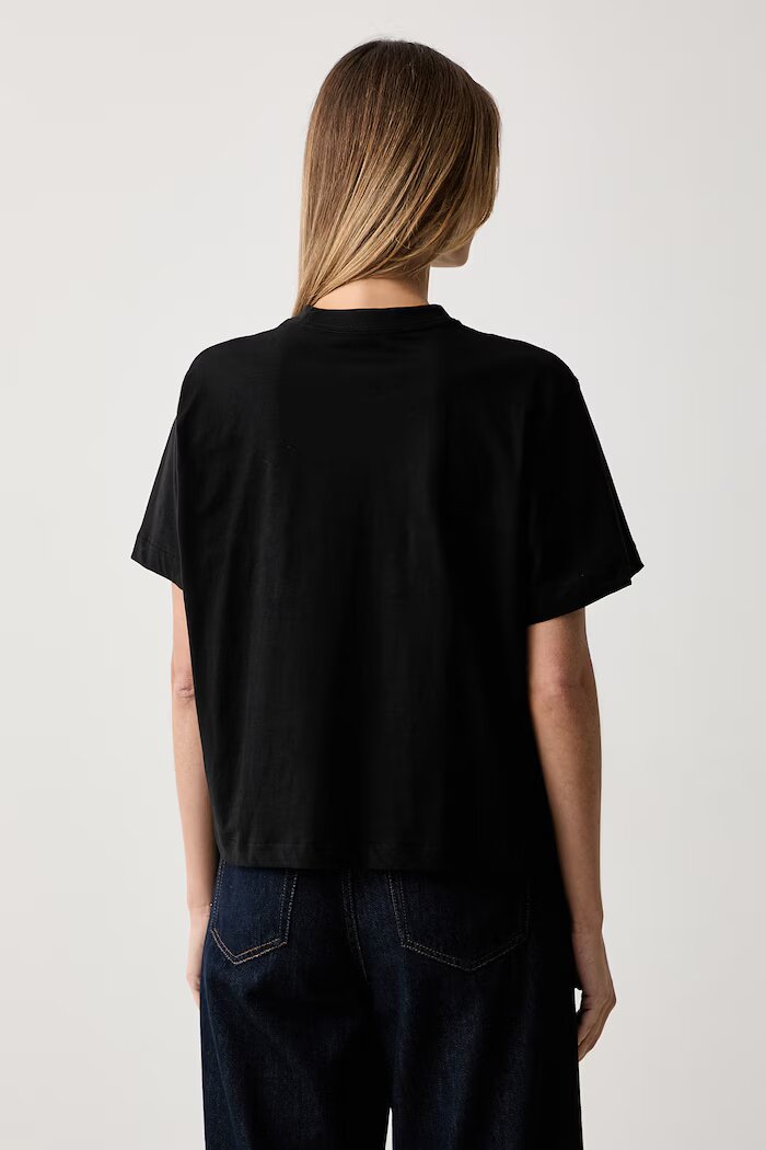 CALVIN KLEIN JEANS тениска дамска от памук черна LV047H802G