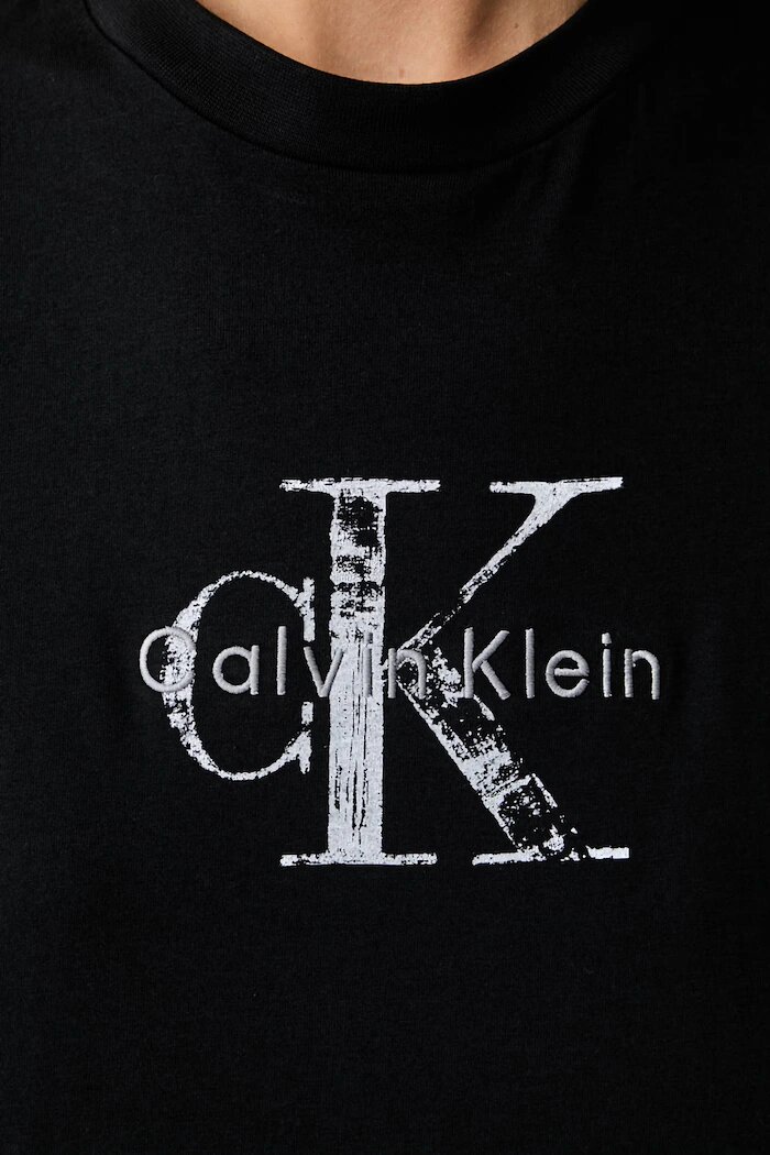 CALVIN KLEIN JEANS тениска дамска от памук черна LV047H802G