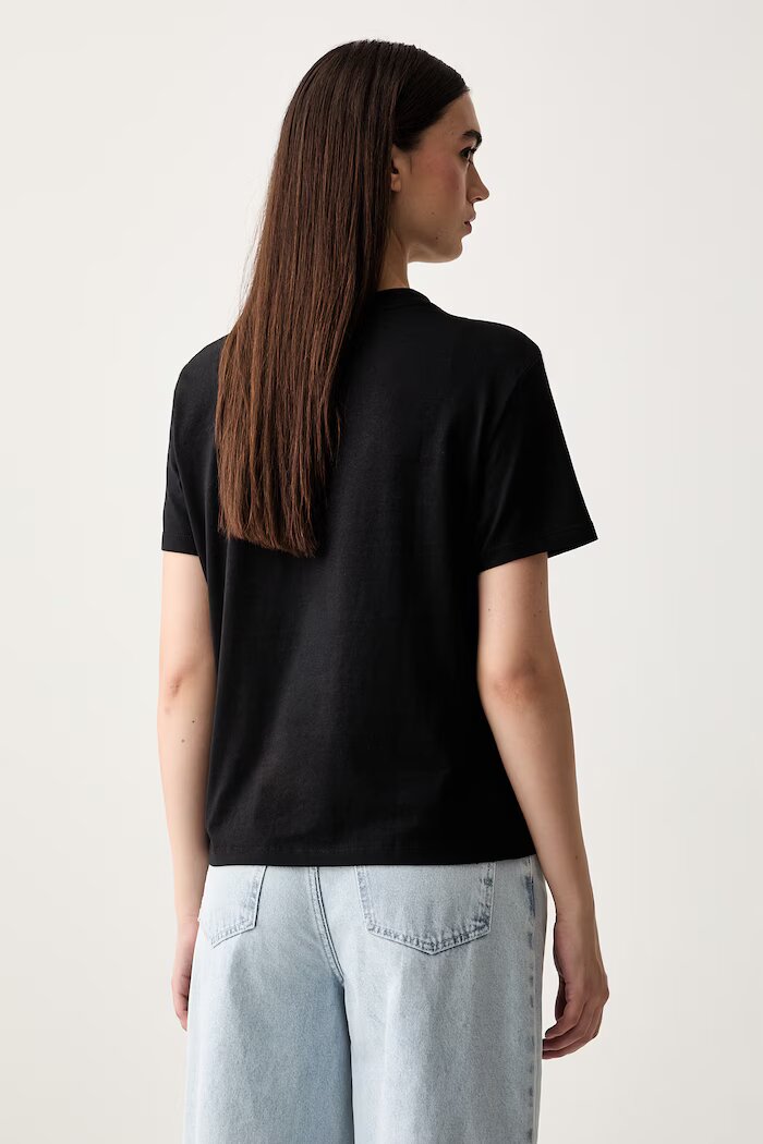CALVIN KLEIN JEANS тениска дамска от памук черна LV047H803G