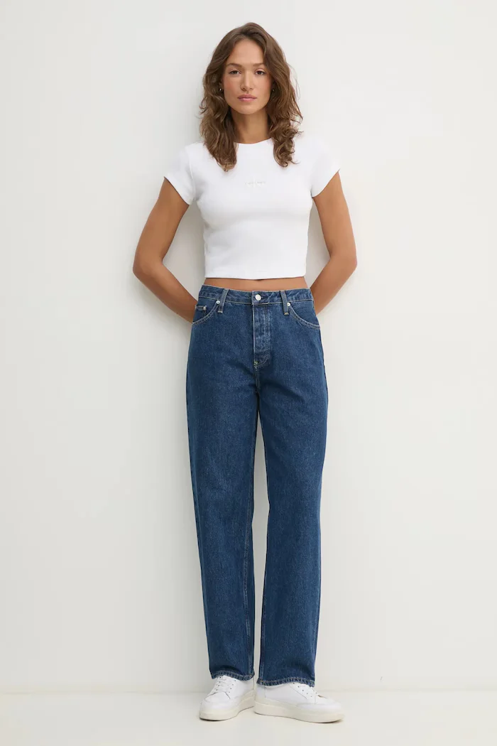 CALVIN KLEIN JEANS тениска дамски бяла LV047AB802