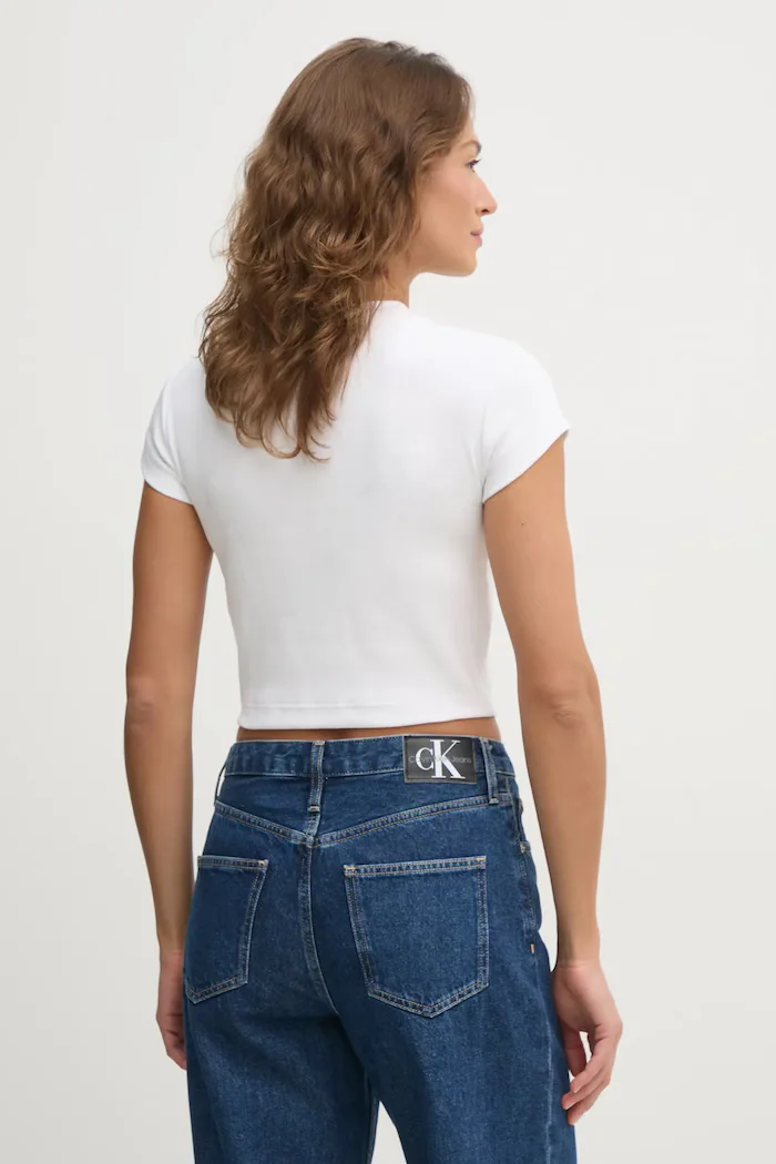 CALVIN KLEIN JEANS тениска дамски бяла LV047AB802