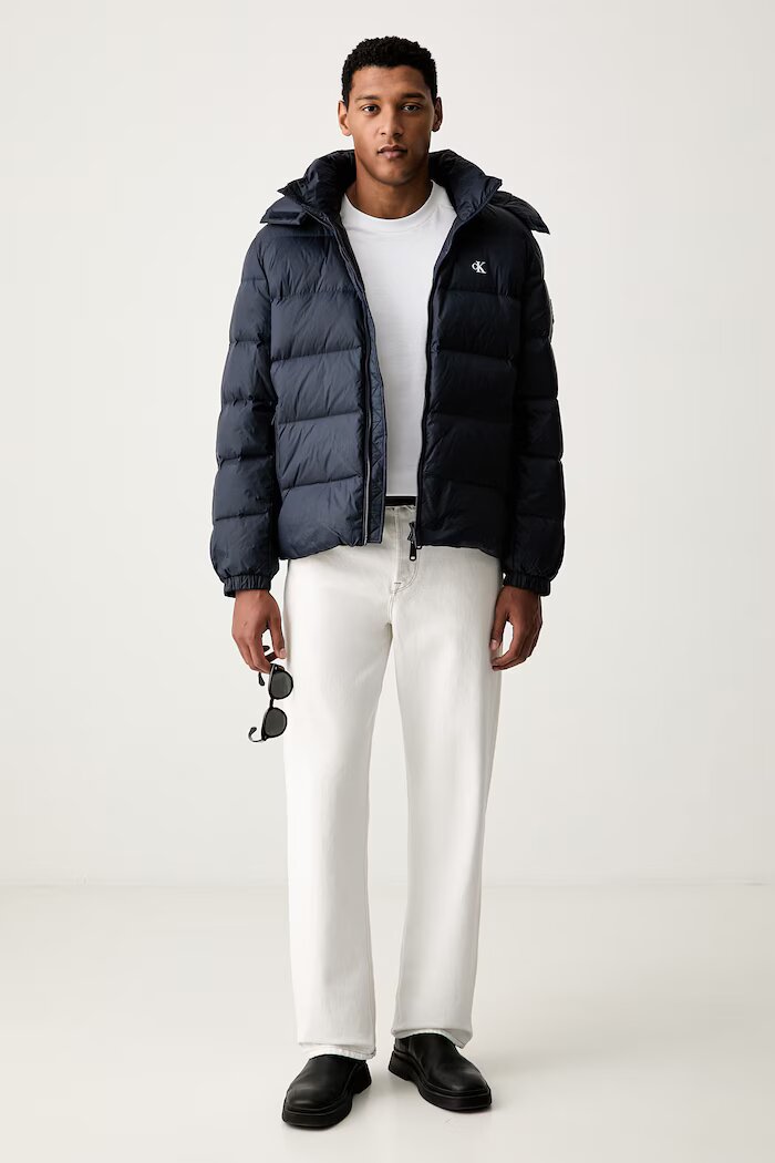 CALVIN KLEIN JEANS тениска мъжка от памук бяла LV04RH201G