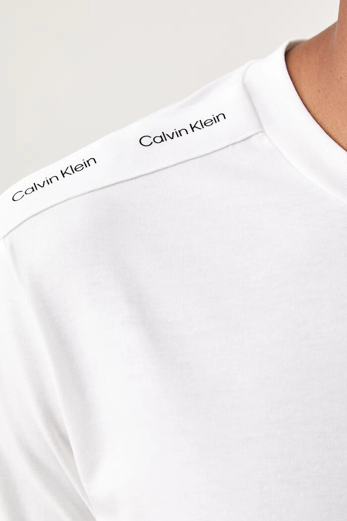 CALVIN KLEIN JEANS тениска мъжка от памук бяла LV04RH201G