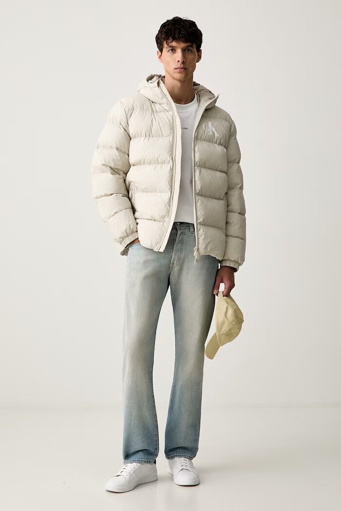 CALVIN KLEIN JEANS тениска мъжка от памук бяла LV04RH803G