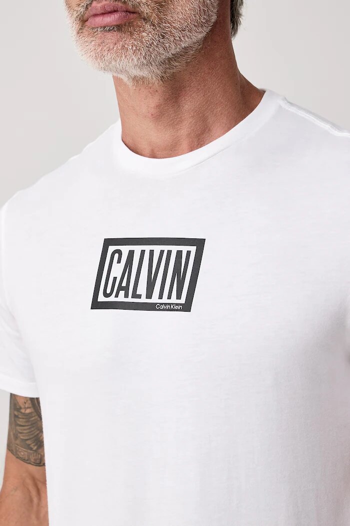 CALVIN KLEIN JEANS тениска мъжка от памук бяла LV04RH818G