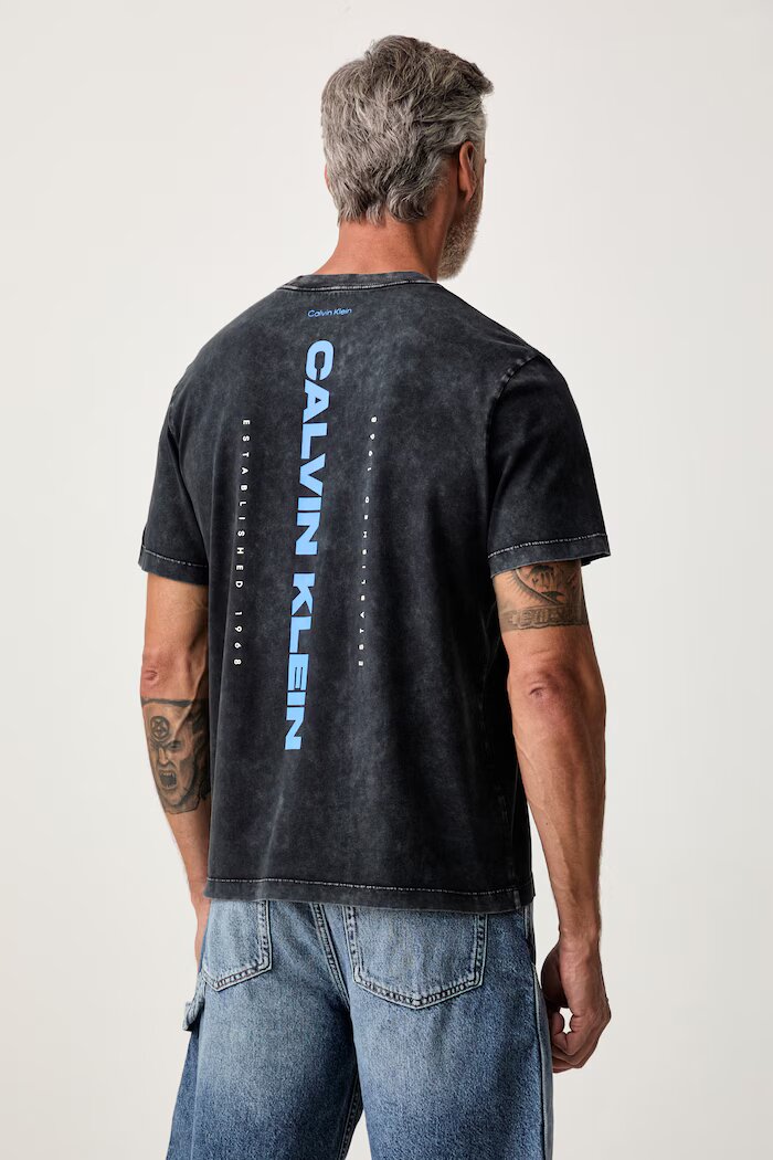 CALVIN KLEIN JEANS тениска мъжка от памук черна LV04RG834G