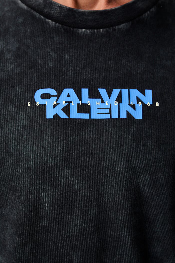 CALVIN KLEIN JEANS тениска мъжка от памук черна LV04RG834G