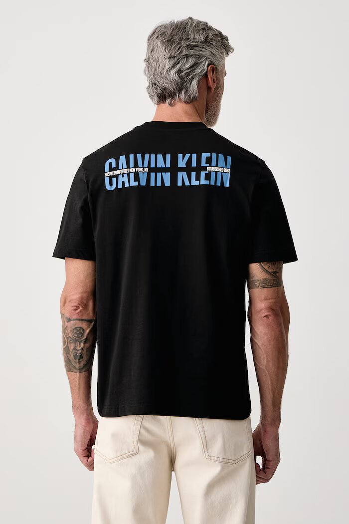 CALVIN KLEIN JEANS тениска мъжка от памук черна LV04RH821G