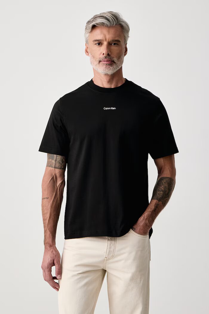 CALVIN KLEIN JEANS тениска мъжка от памук черна LV04RH821G