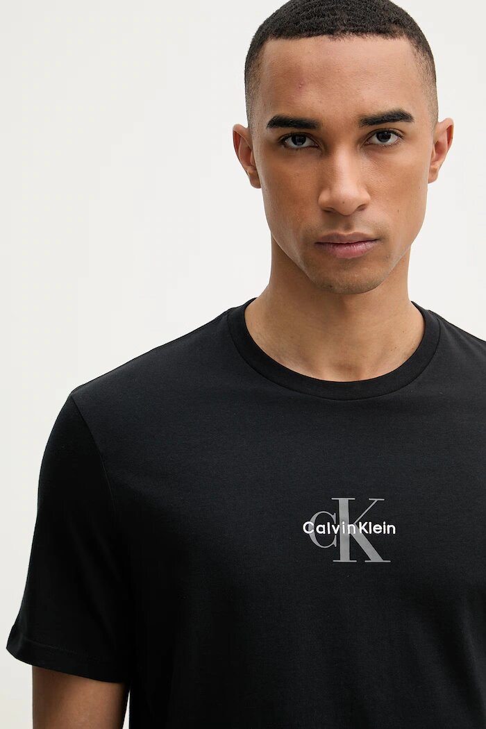 CALVIN KLEIN JEANS Тениска мъжка памучна черна LV04RB866G