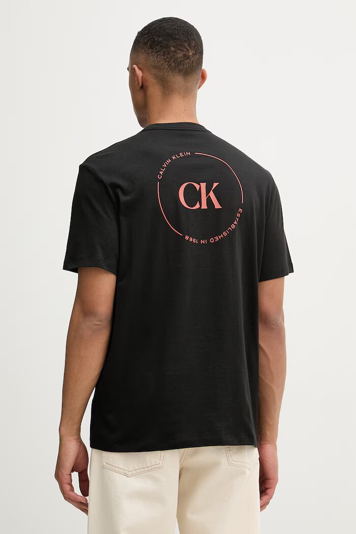 CALVIN KLEIN JEANS тениска мъжка памучна черна LV04RF801G