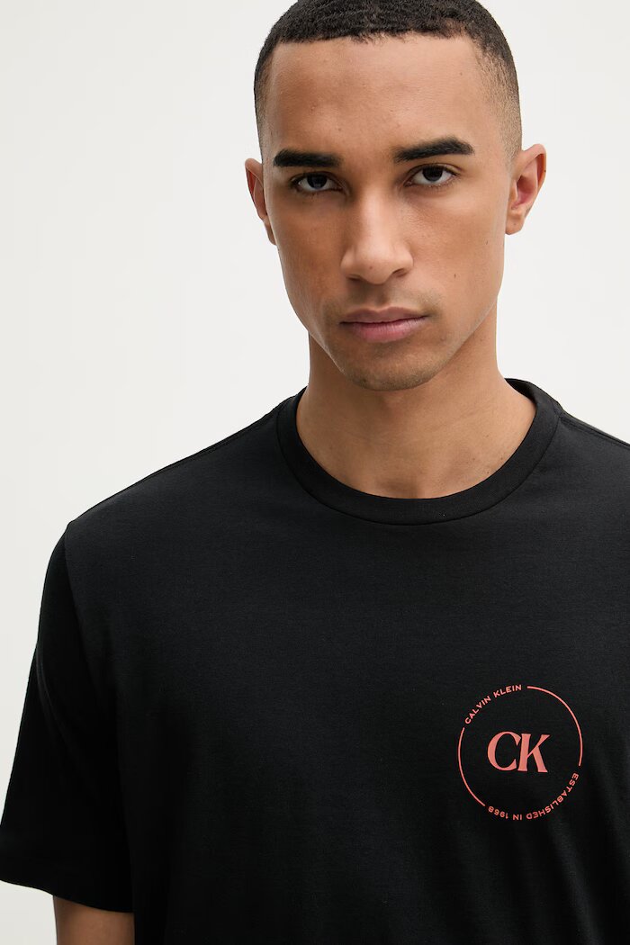CALVIN KLEIN JEANS тениска мъжка памучна черна LV04RF801G