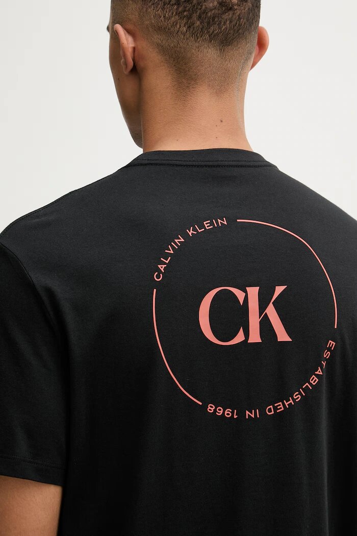 CALVIN KLEIN JEANS тениска мъжка памучна черна LV04RF801G
