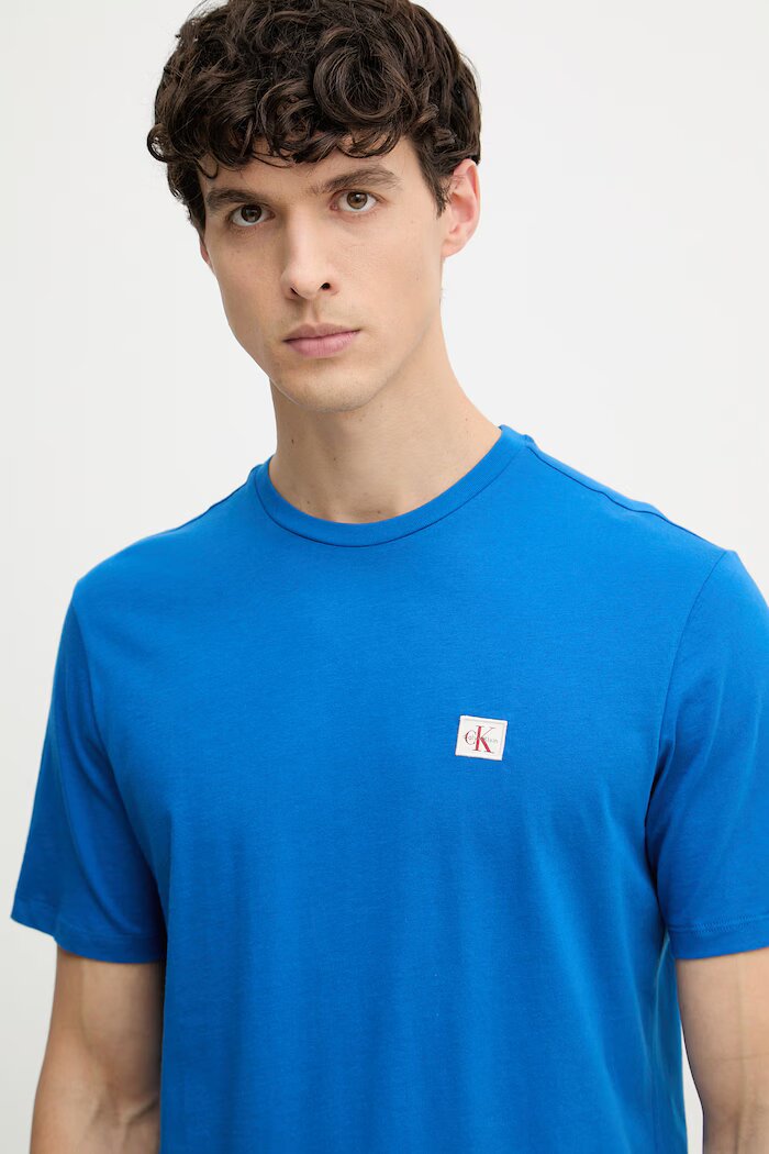 CALVIN KLEIN JEANS тениска мъжка памучна синя LV04RC272G