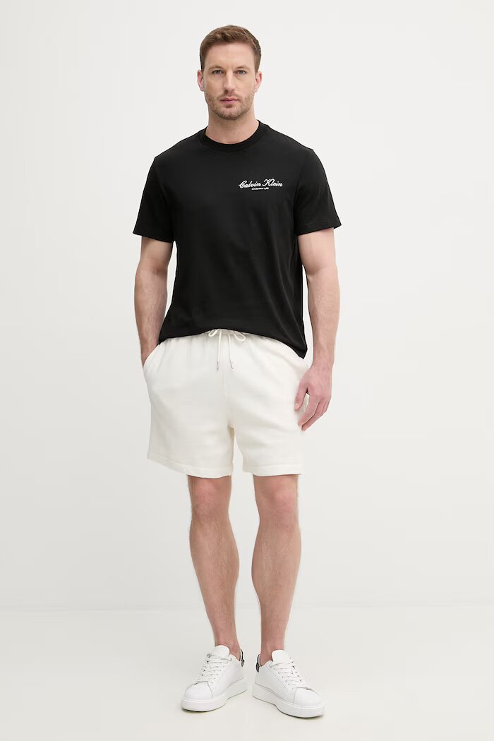 CALVIN KLEIN JEANS тениска мъжки от памук черна LV04RF822G