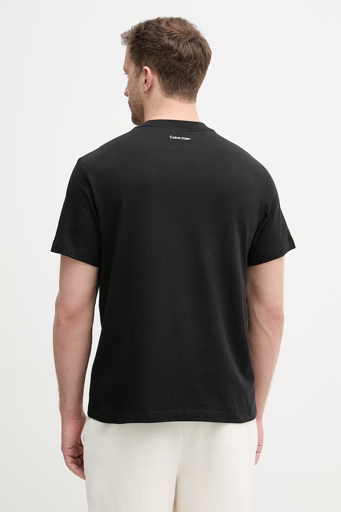 CALVIN KLEIN JEANS тениска мъжки от памук черна LV04RF822G