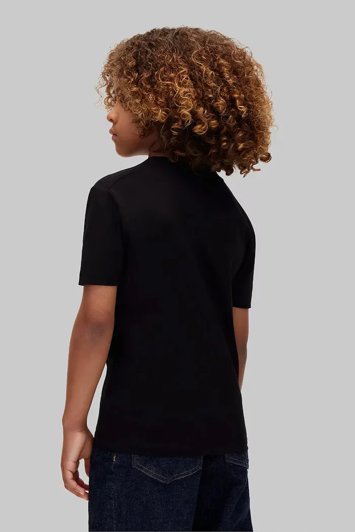 CALVIN KLEIN JEANS тениска за деца от памук черна LVCKFJA22B
