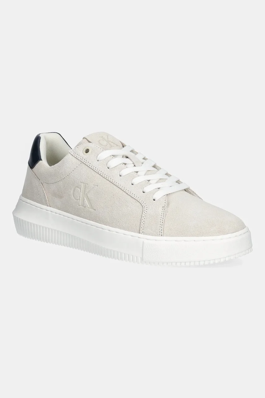 CALVIN KLEIN JEANS Велурени маратонки CHUNKY CUPSOLE SU