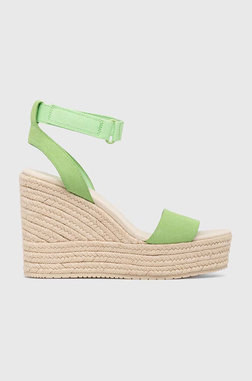 CALVIN KLEIN JEANS Велурени сандали WEDGE SANDAL SU CON MG BTW