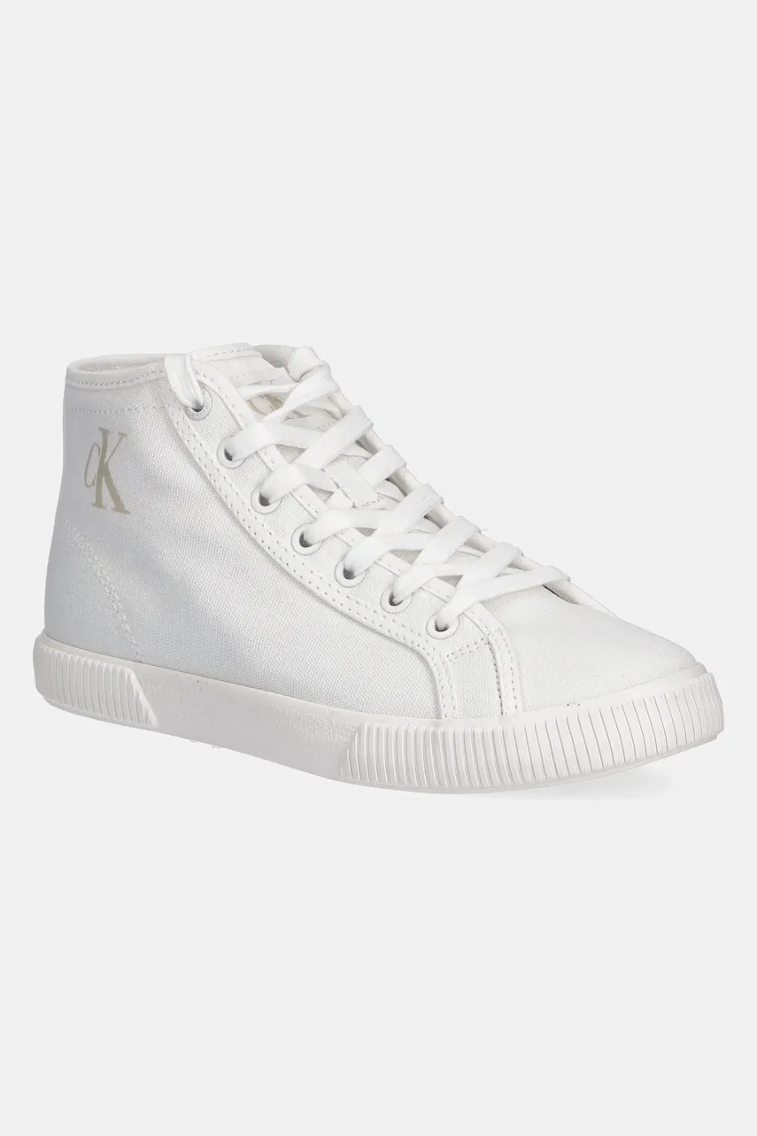 CALVIN KLEIN JEANS Високи кецове ESS VULC MID CV MG WN