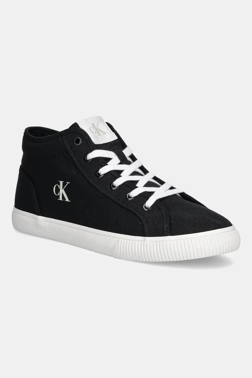 CALVIN KLEIN JEANS Високи кецове ESS VULC MID MG CANVAS