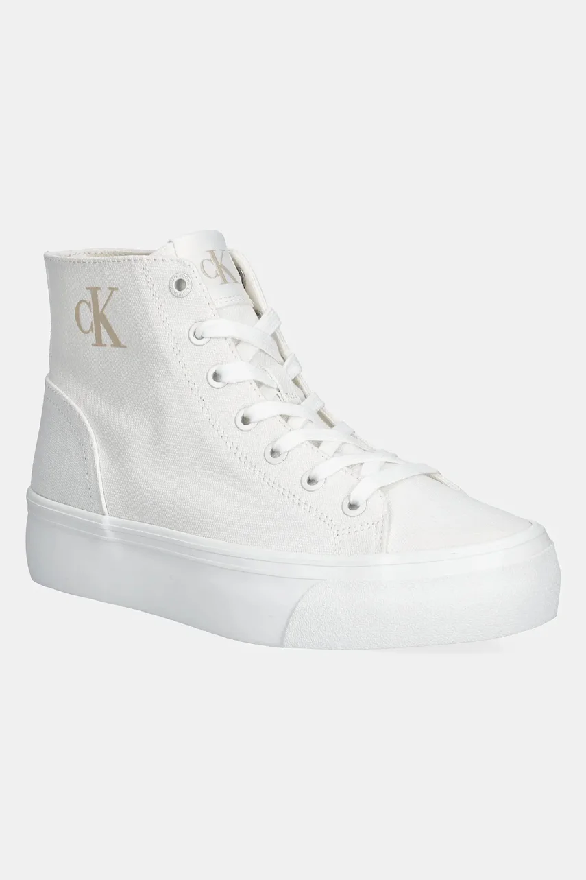 CALVIN KLEIN JEANS Високи кецове VULC FLATFORM MID CV MG