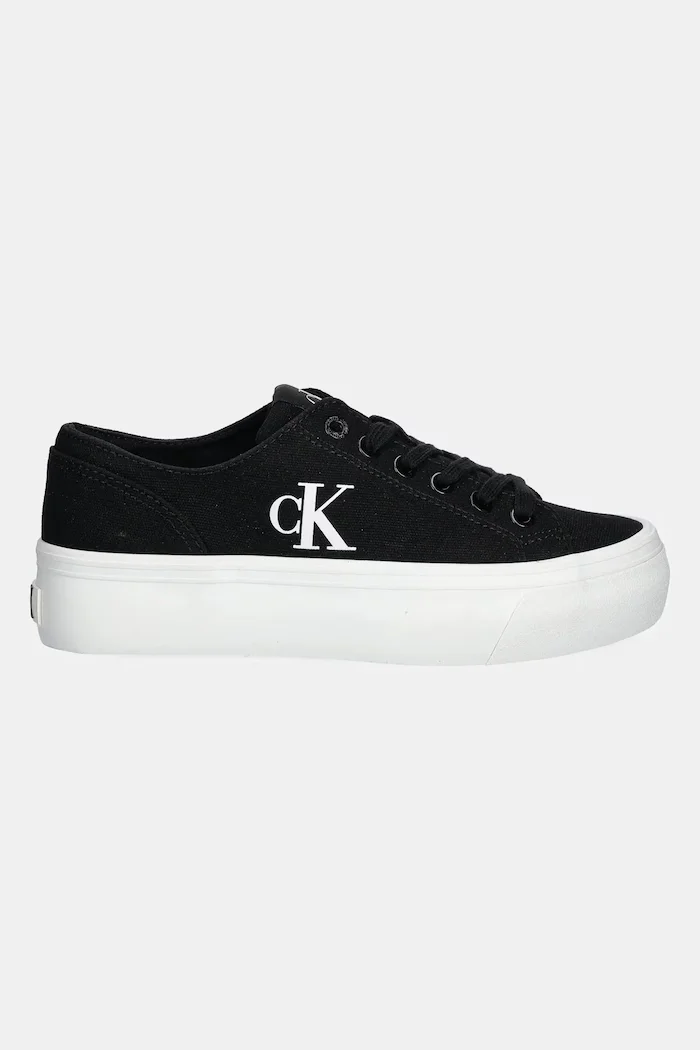 CALVIN KLEIN JEANS VULC FLATFORM LOW CV MG ниски кецове дамски черни ниски YW0YW01763