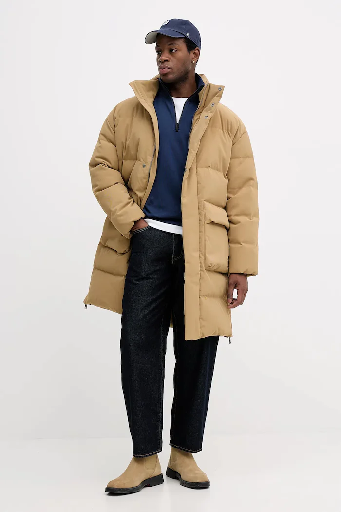 CALVIN KLEIN JEANS Яке в бежово зимен модел LV04RD515G