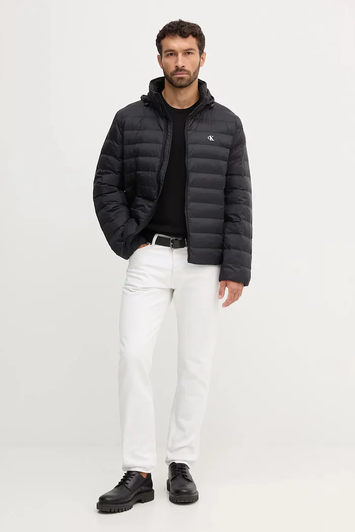 CALVIN KLEIN JEANS Яке в черно преходен модел LV04RC511G
