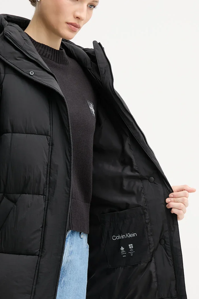 CALVIN KLEIN JEANS Яке в черно зимен модел LV047D507G