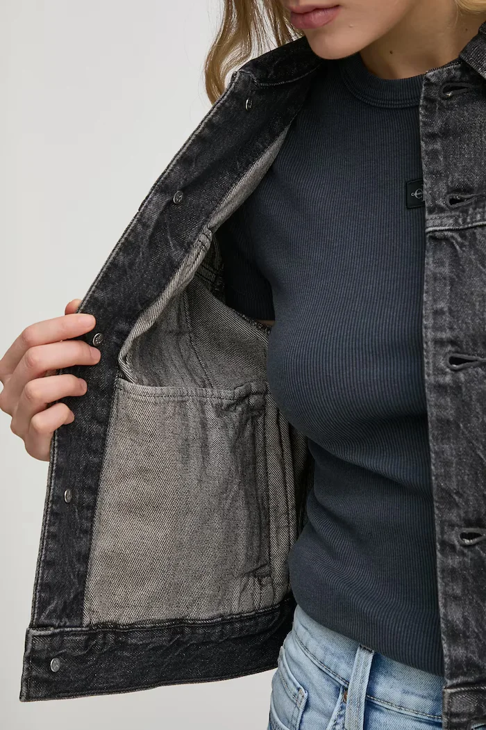 CALVIN KLEIN JEANS Яке в сиво преходен модел LV047B741G