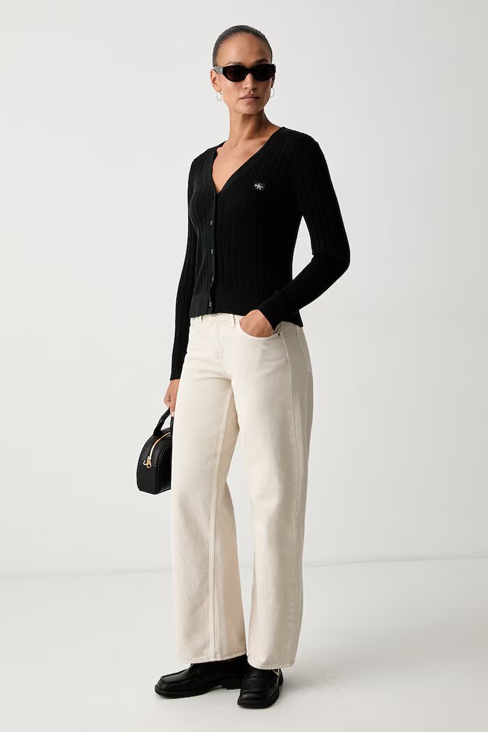 CALVIN KLEIN JEANS жилетка дамска от памук черна LV047H305G
