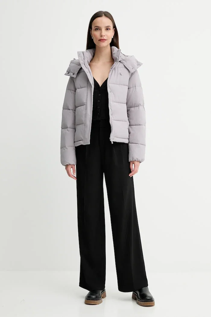 CALVIN KLEIN JEANS жилетка дамска от памук с еластан черна LV047C204G