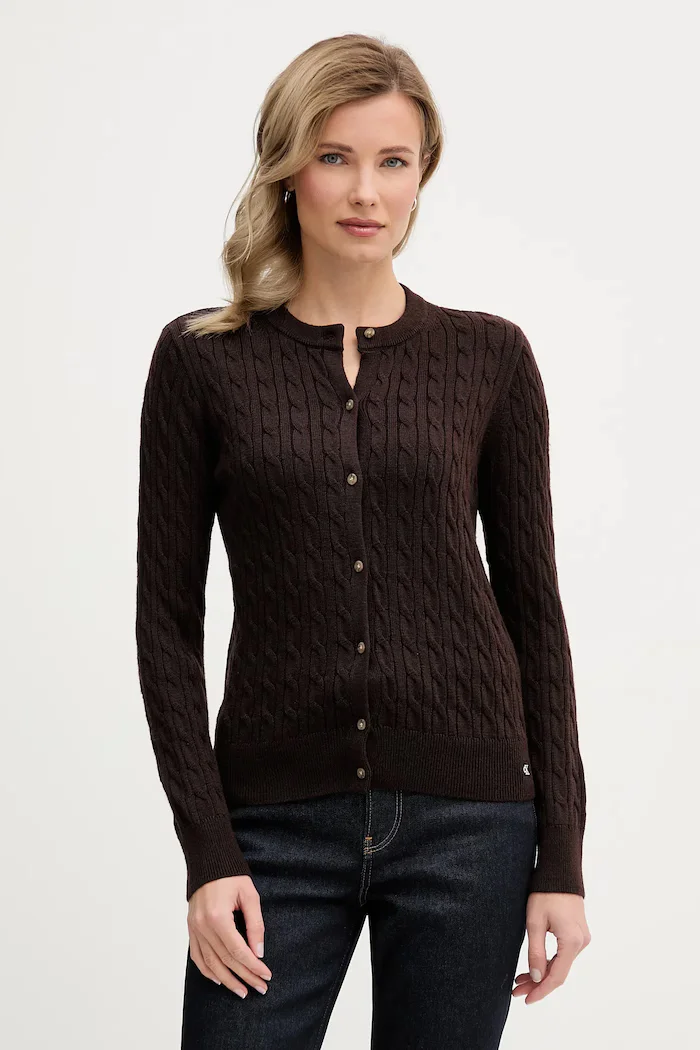 CALVIN KLEIN JEANS Жилетка с вълна в кафяво LV044E307G