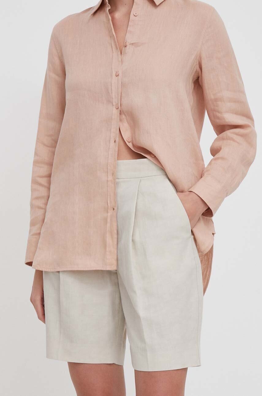CALVIN KLEIN Къс панталон с лен