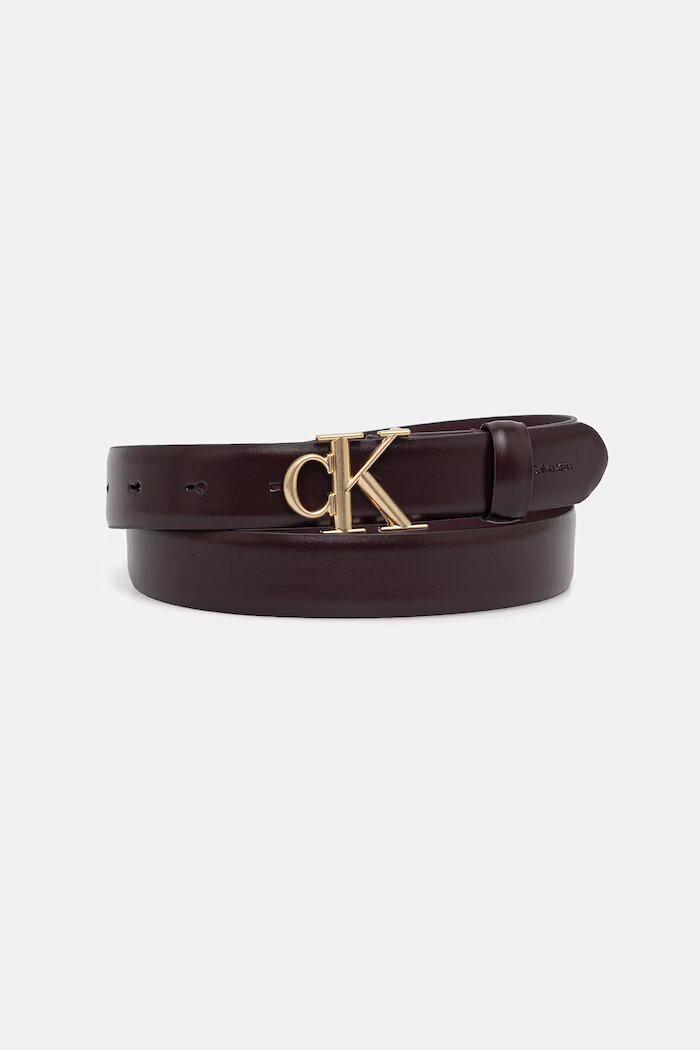 CALVIN KLEIN колан дамски от кожа бордо LV04F7074G