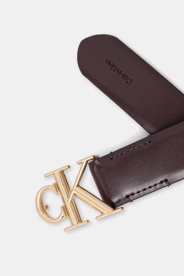 CALVIN KLEIN колан дамски от кожа бордо LV04F7074G