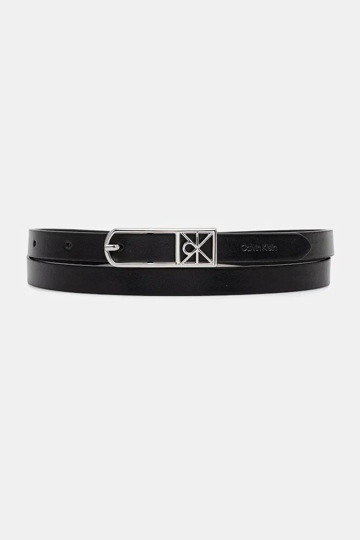 CALVIN KLEIN колан дамски от кожа черен LV04F7057G