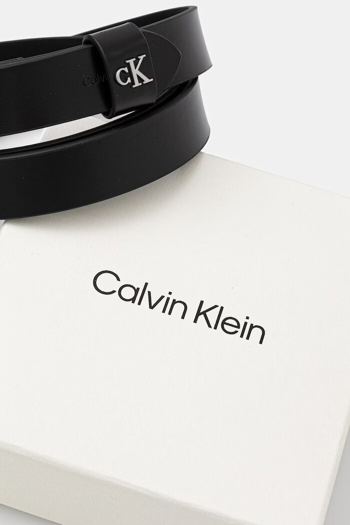 CALVIN KLEIN колан дамски от кожа черен LV04F7107G